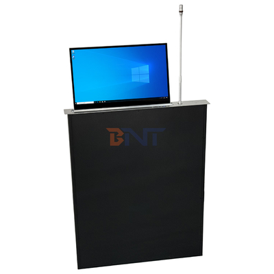 Intelligent Flush Mount Retractable Screen LCD Monitor Lift Fast Lifting Built-in Microphone for Conferences