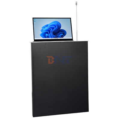 Intelligent Flush Mount Retractable Screen LCD Monitor Lift Fast Lifting Built-in Microphone for Conferences