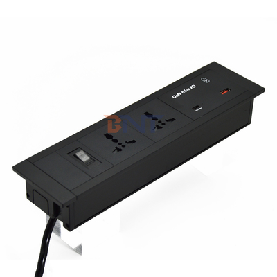 Recessed Tabletop Socket Universal Power Outlets USB A+C Ports 65W Max Output US/EU/AU 16A/13A