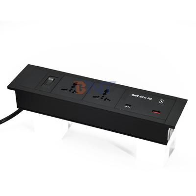 Recessed Tabletop Socket Universal Power Outlets USB A+C Ports 65W Max Output US/EU/AU 16A/13A