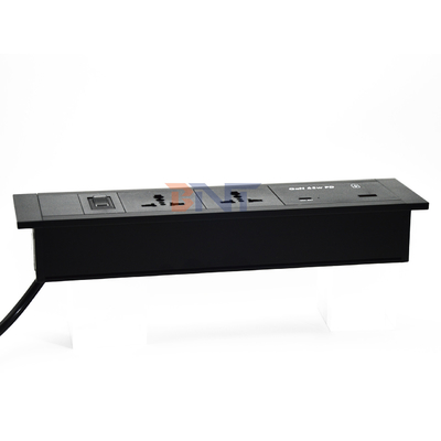 Recessed Tabletop Socket Universal Power Outlets USB A+C Ports 65W Max Output US/EU/AU 16A/13A