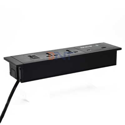 Recessed Tabletop Socket Universal Power Outlets USB A+C Ports 65W Max Output US/EU/AU 16A/13A