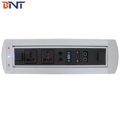 Automatic Desktop Multimedia Outlet  Silver With 1* VGA / 1* HDMI
