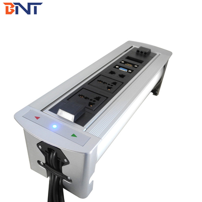 Automatic Desktop Multimedia Outlet  Silver With 1* VGA / 1* HDMI