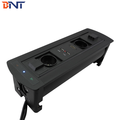 3Mm Panel  Thickness electric  Black  Desk Pop Up Multimedia Socket