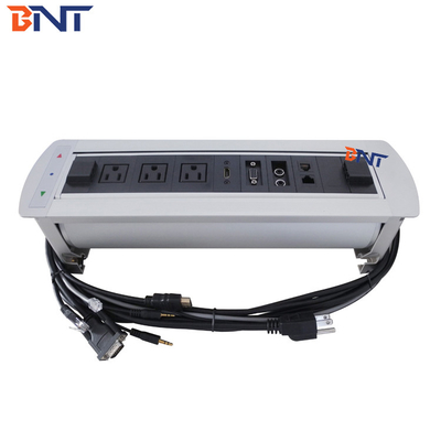 Meeting Room Touch Press Switch Flash Silver Desk Flip Up Media Outlet