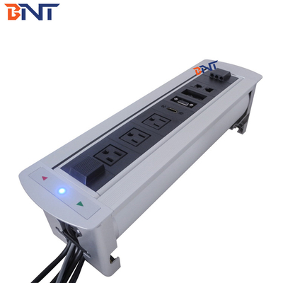 Meeting Room Touch Press Switch Flash Silver Desk Flip Up Media Outlet