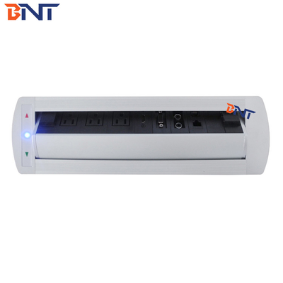Meeting Room Touch Press Switch Flash Silver Desk Flip Up Media Outlet