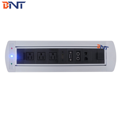 Meeting Room Touch Press Switch Flash Silver Desk Flip Up Media Outlet