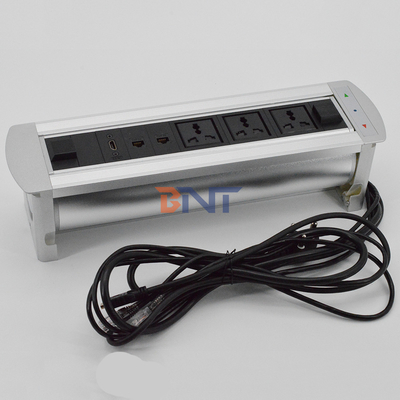 Desk Pop Up Multimedia Connector With 3* Universal Plug / 1*USB Configuration
