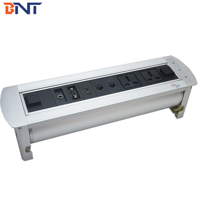 Brushed Aluminum Alloy   Desktop Multimedia Connector With 3Mm Panel Thickness