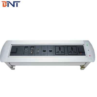 Brushed Aluminum Alloy   Desktop Multimedia Connector With 3Mm Panel Thickness