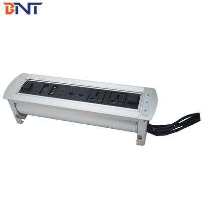 Brushed Aluminum Alloy   Desktop Multimedia Connector With 3Mm Panel Thickness