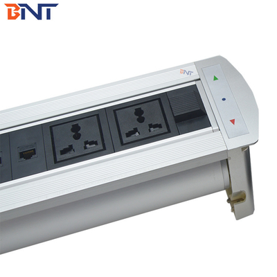 Brushed Aluminum Alloy   Desktop Multimedia Connector With 3Mm Panel Thickness