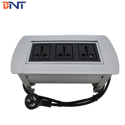 With 180 Degree Overturn Angle  Company Desktop Flip Up Outlet Jack
