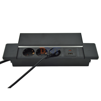 CE Approved Desktop EU Power Outlets Tabletop Socket 3 AC Outlets USB Port