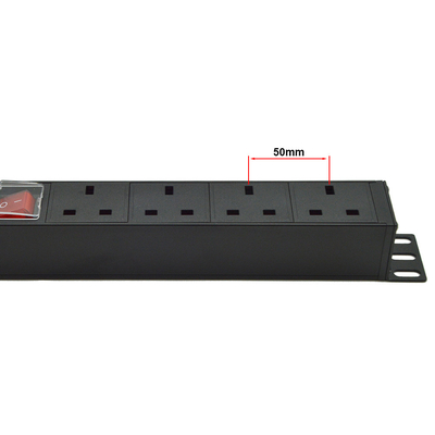 PDU 4-port Outlets SPD Surge Protector Power Strip Extension Socket 3250W with On/off Switch and Power Cable