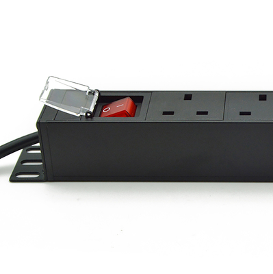 PDU 4-port Outlets SPD Surge Protector Power Strip Extension Socket 3250W with On/off Switch and Power Cable
