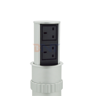 UK Plug Type Pneumatic Lifting Outlet Pneumatic Pop up Power Socket for Hidden Kitchen