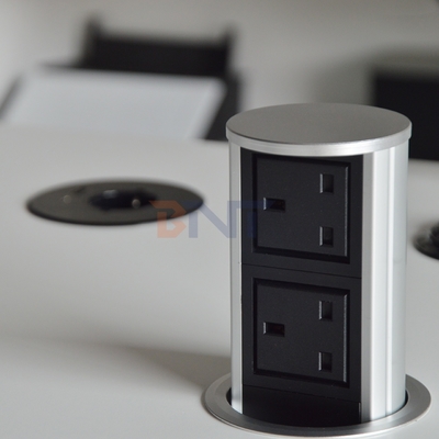 UK Plug Type Pneumatic Lifting Outlet Pneumatic Pop up Power Socket for Hidden Kitchen