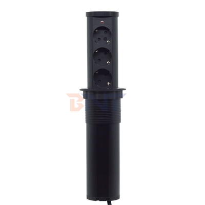 EU Plug Type Pneumatic Lifting Outlet Pneumatic Pop up Power Socket for Hidden Kitchen