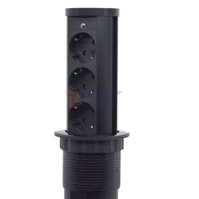 EU Plug Type Pneumatic Lifting Outlet Pneumatic Pop up Power Socket for Hidden Kitchen