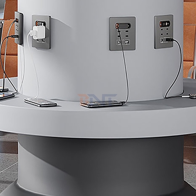 Boente 86*86 mm Mini Hidden Home Universal USB Comfiguration Electric Wall Power Socket with Lightning & Type-C Cable
