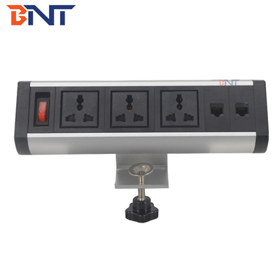 multifuncional table top outlet socket power strip/office desk mounted power and data center
