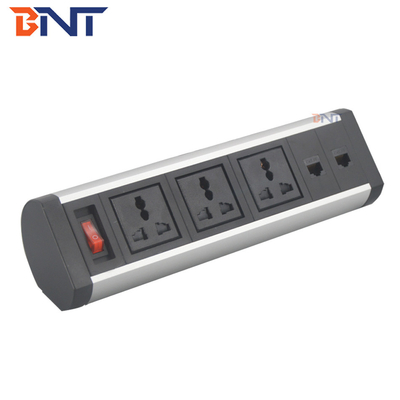 multifuncional table top outlet socket power strip/office desk mounted power and data center