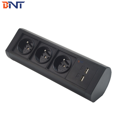 three french power interface movable office desk socket  used in conference room BTS-302FR