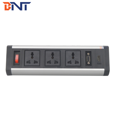 office power clamp-on desk edge socket /desktop clamp-on ac power outlet