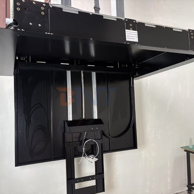 55-Inch Motorized TV Lift Stand with Remote Control Ceiling Flip Down TV Bracket with Functions of Drop Down and Rotation