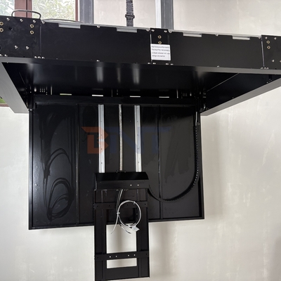 55-Inch Motorized TV Lift Stand with Remote Control Ceiling Flip Down TV Bracket with Functions of Drop Down and Rotation