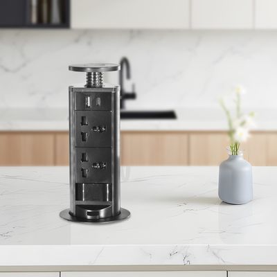 Universal Power Kitchen Socket Sacar El Enchufe De La Cocina Hidden Tabletop Pop up Kitchen Sockets for Modern Smart Kitchen