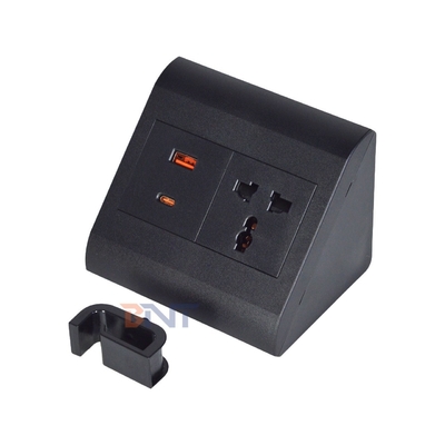 Universal Socket for Office & Home 1 Outlets Tabletop Power Socket with USB A+C Outlets IP44 for Multiple Devices