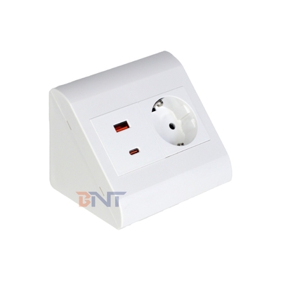 Portable Tabletop EU Socket for Office & Home IP44 with USB A+C Output Ports for Multiple Devices