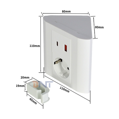 Portable Tabletop EU Socket for Office & Home IP44 with USB A+C Output Ports for Multiple Devices