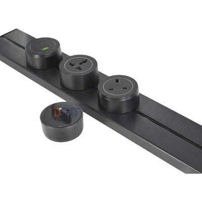 New Style Convenient Wall Mounted Multi Outlets Power Rail Track Socket Removable Power Socket