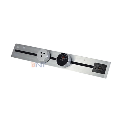 Modern Style Wall-Mounted Power Rail Track Socket Convenient Multi-Outlet Removable AC Socket for Universal UK Standards
