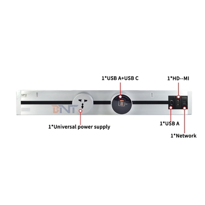 Modern Style Wall-Mounted Power Rail Track Socket Convenient Multi-Outlet Removable AC Socket for Universal UK Standards