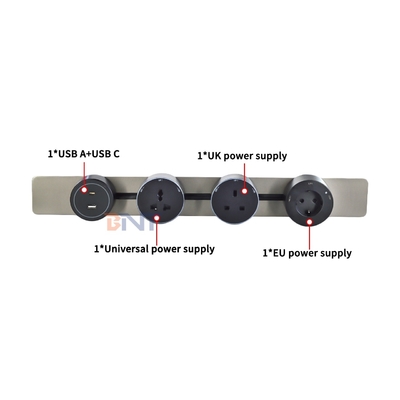 Multi Outlets Power Rail Track Socket New Style Wall Mounted Removable Power Socket Convenient for Kitchen