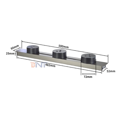 Multi Outlets Power Rail Track Socket New Style Wall Mounted Removable Power Socket Convenient for Kitchen