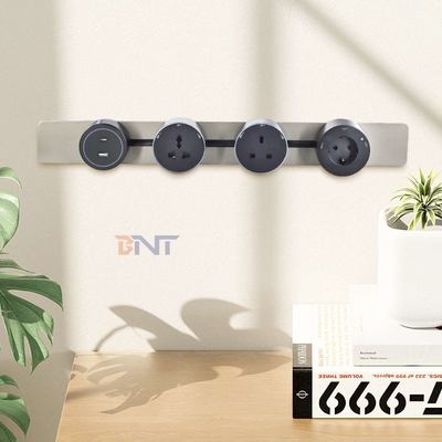 Multi Outlets Power Rail Track Socket New Style Wall Mounted Removable Power Socket Convenient for Kitchen