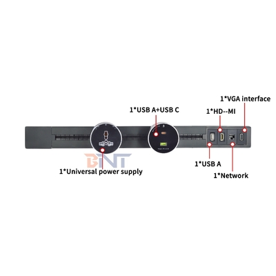 Convenient Wall-Mounted Multi-Outlet Power Rail Track Socket New Removable Aluminum Alloy Socket WIth Weak Current Interface