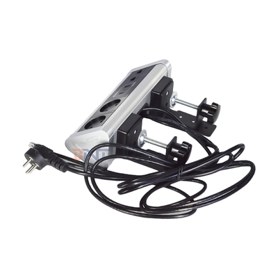 Adhesive clip design Desktop Clamp Socket Power Strip With 2 IS AC Outlets USB A+C PD 20W Fast Charge