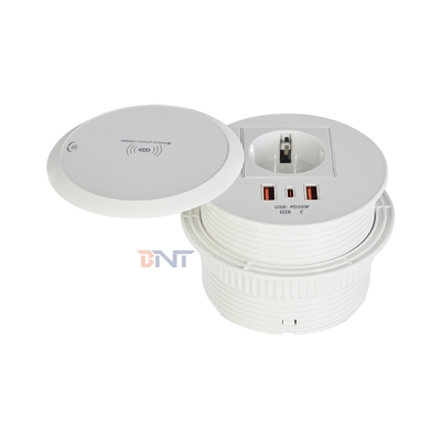 Embedded Design Table or Sofa Power Outlet EU Standard Power Socket With 2 Type A+1 Type C Charging Ports
