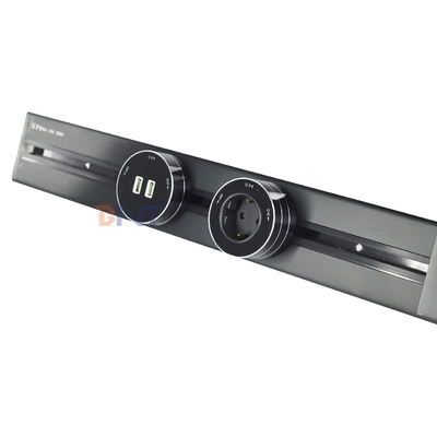 Multi Outlets Power Rail Track Socket 60CM Wall Mounted Removable Power Socket With 1AC & USB A+C