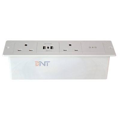 Desktop Multifunctional Power Sockets with 2AC Electric Socket and USB A+C Charging Sockets