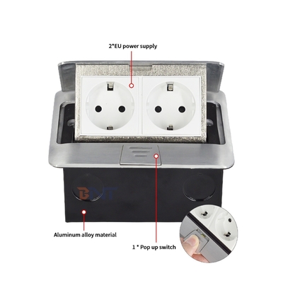 Custom EU Power Ground Socket IP44 Level Waterproof Slow Pop up Floor Socket 16A Rated Current