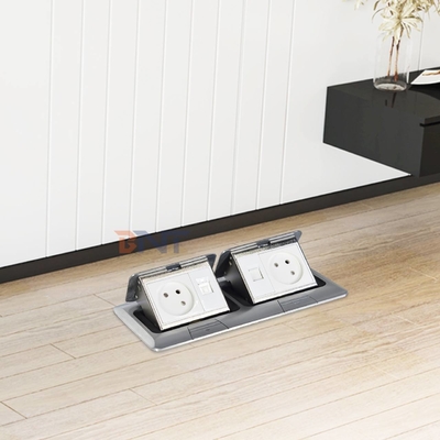ODM/OEM Waterproof Hidden Pop-Up Type Floor Socket Box Israel Standard 2 AC Outlets Grounding Outlets